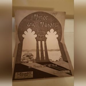 Minor And Major, Oriental Waltz 1915. Sheet Music, by Franck W Mc Kee Piano Solo